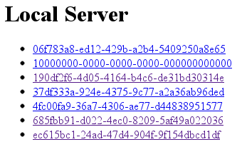Figura 2. Lista de documentos HTML de un servidor